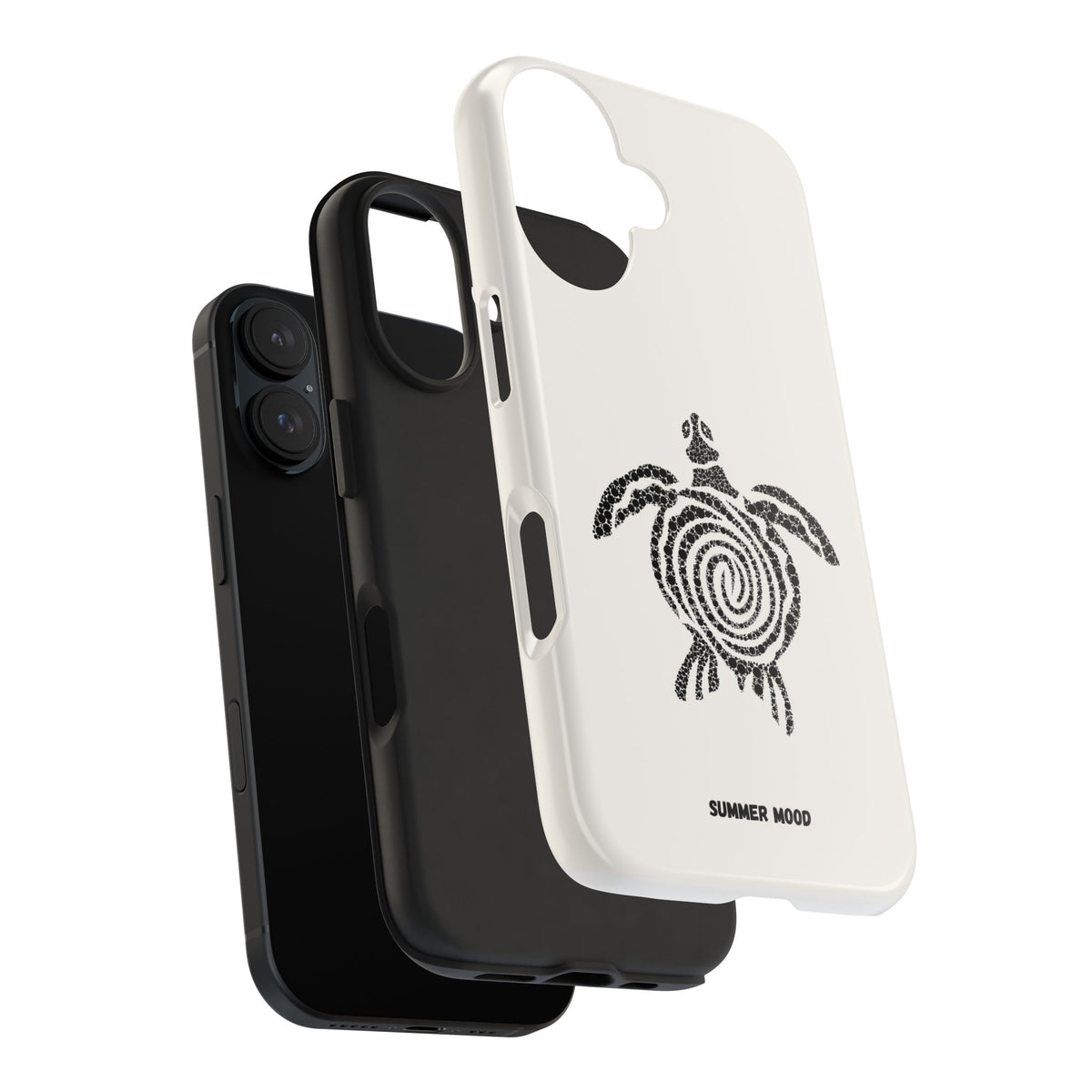 Turtle Spiral Tough Phone Case — "Summer Mood" Protective iPhone Cover