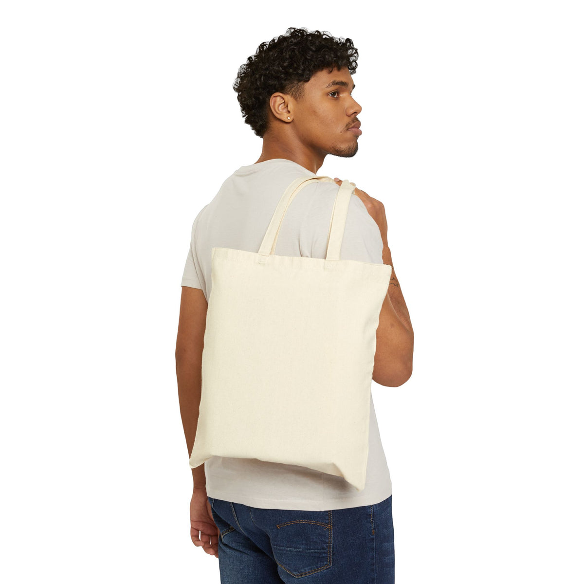 Tote Bag — "Keep Showing Up" Floral Canvas Tote