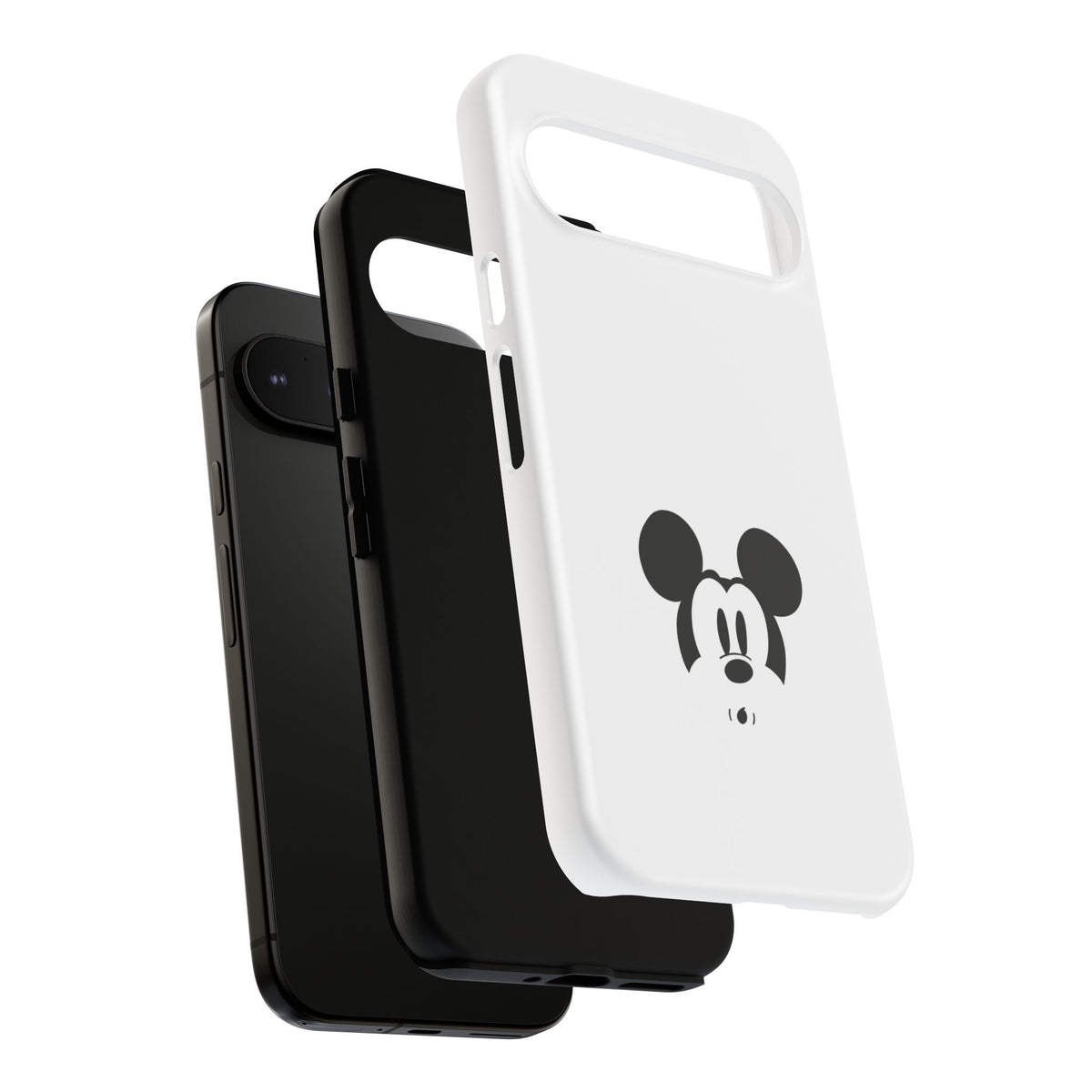 Mickey Face Phone Case - Minimal Cute Cartoon Protective Tough Case