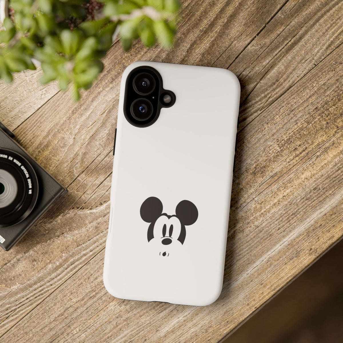 Mickey Face Phone Case - Minimal Cute Cartoon Protective Tough Case