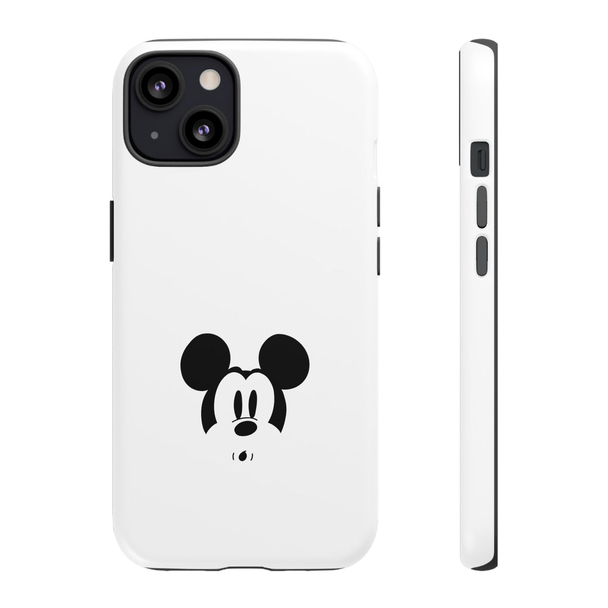 Mickey Face Phone Case - Minimal Cute Cartoon Protective Tough Case