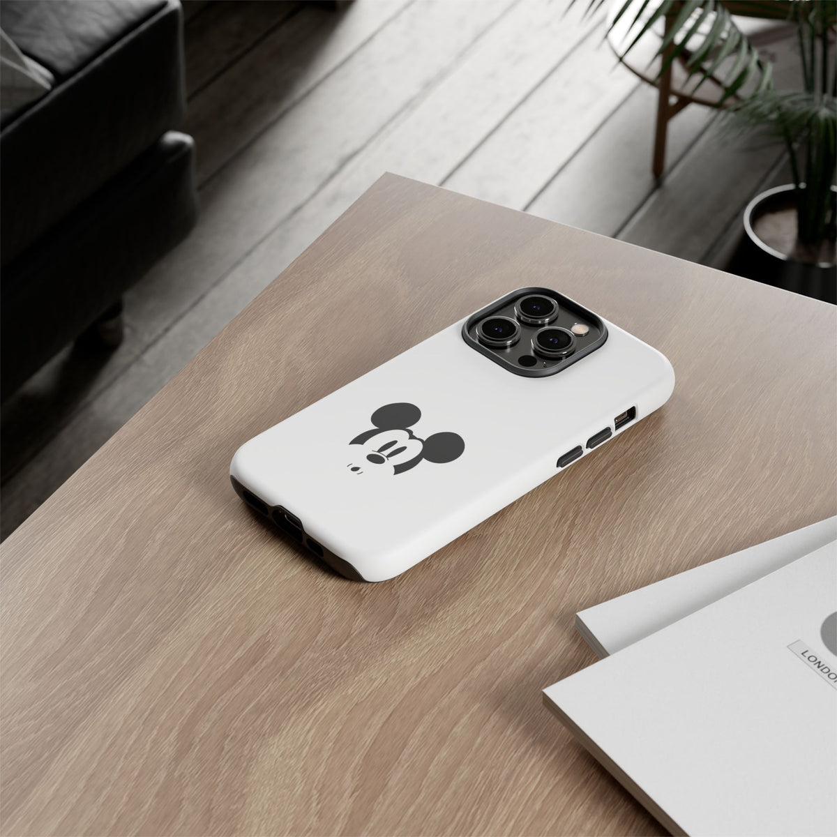 Mickey Face Phone Case - Minimal Cute Cartoon Protective Tough Case