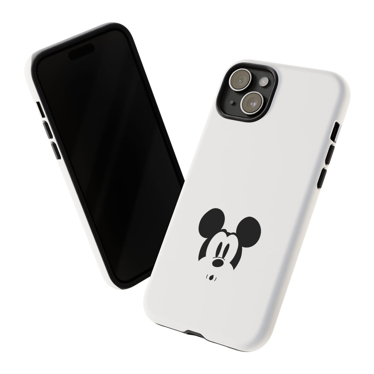 Mickey Face Phone Case - Minimal Cute Cartoon Protective Tough Case