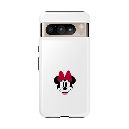 Minnie Mouse Tough Phone Case — Cute Red Bow Protective iPhone Cover