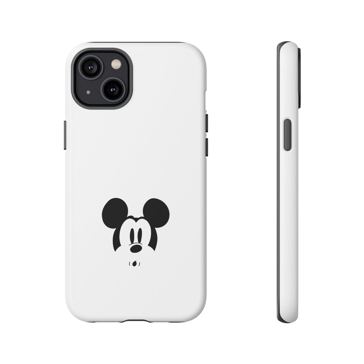 Mickey Face Phone Case - Minimal Cute Cartoon Protective Tough Case