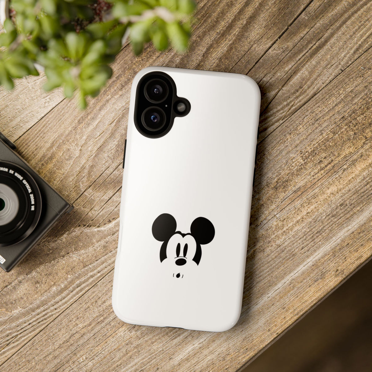 Mickey Face Phone Case - Minimal Cute Cartoon Protective Tough Case