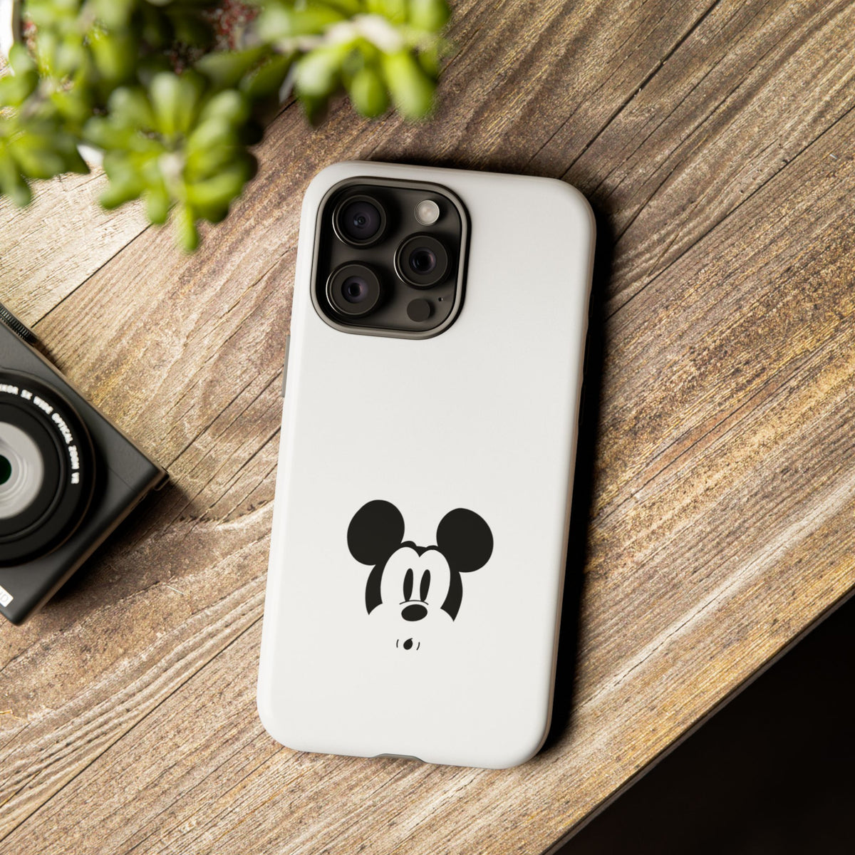 Mickey Face Phone Case - Minimal Cute Cartoon Protective Tough Case