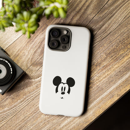 Mickey Face Phone Case - Minimal Cute Cartoon Protective Tough Case