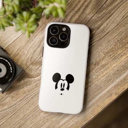 Mickey Face Phone Case - Minimal Cute Cartoon Protective Tough Case