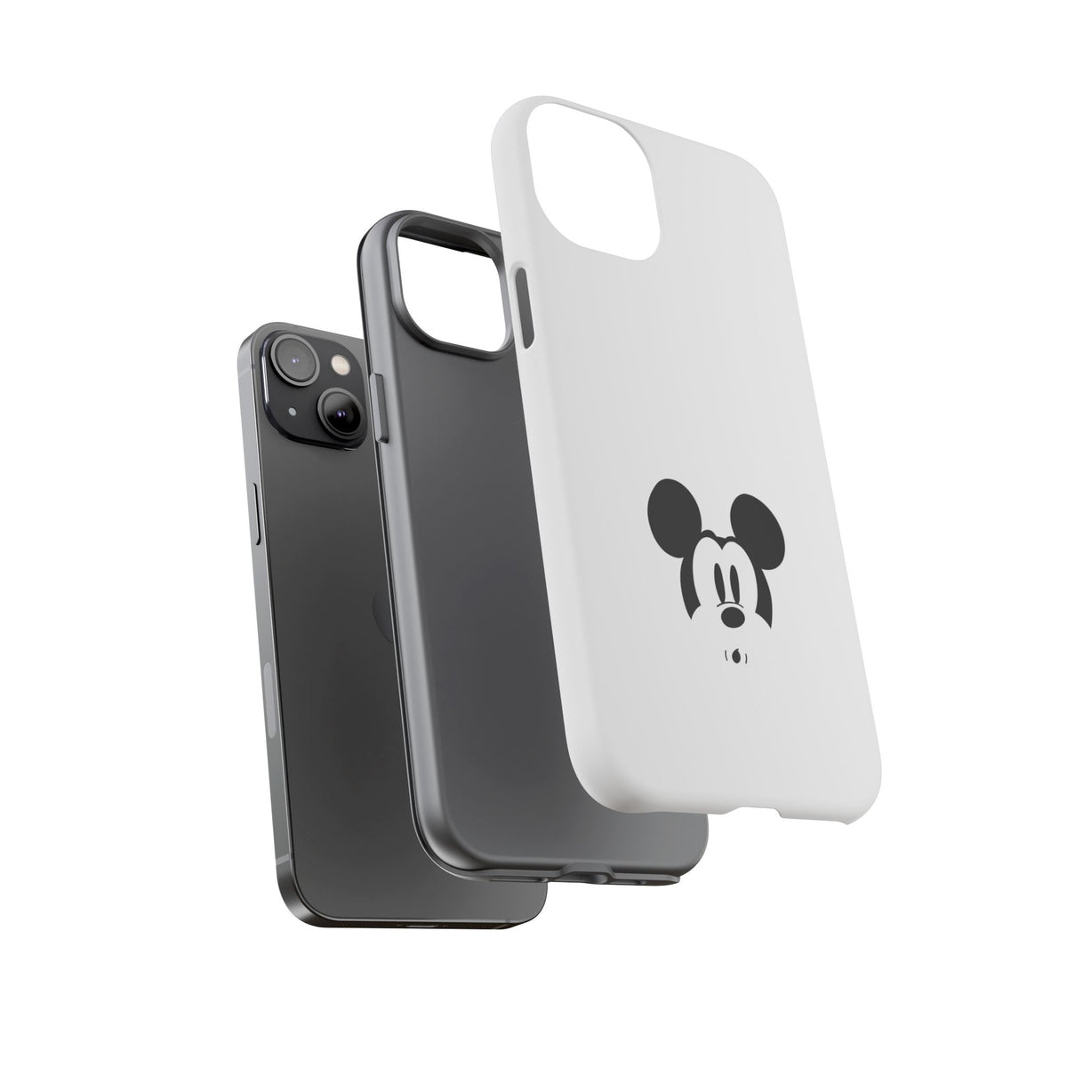 Mickey Face Phone Case - Minimal Cute Cartoon Protective Tough Case