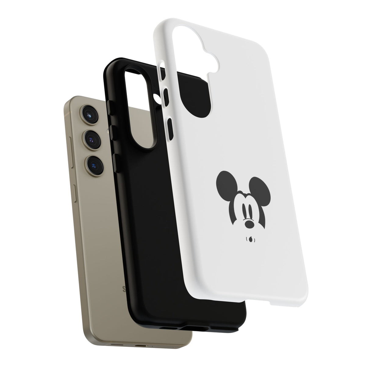 Mickey Face Phone Case - Minimal Cute Cartoon Protective Tough Case