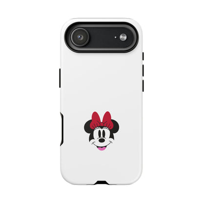Minnie Mouse Tough Phone Case — Cute Red Bow Protective iPhone Cover