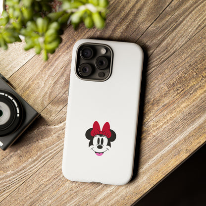 Minnie Mouse Tough Phone Case — Cute Red Bow Protective iPhone Cover