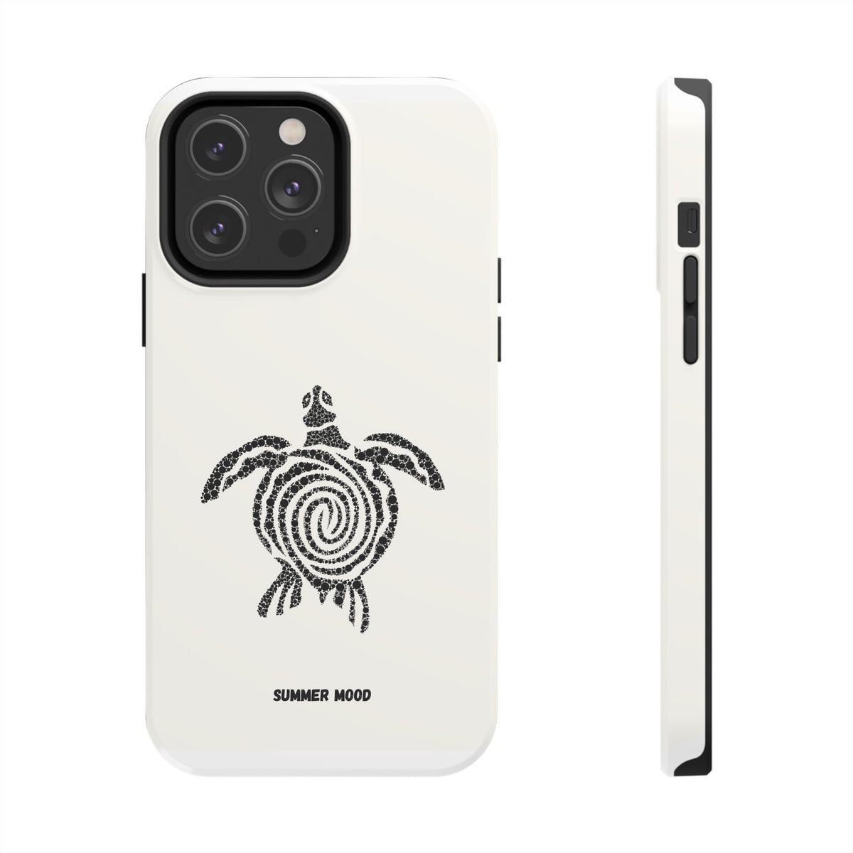 Turtle Spiral Tough Phone Case — "Summer Mood" Protective iPhone Cover