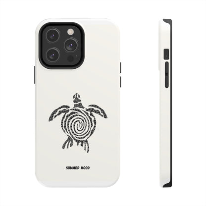 Turtle Spiral Tough Phone Case — "Summer Mood" Protective iPhone Cover