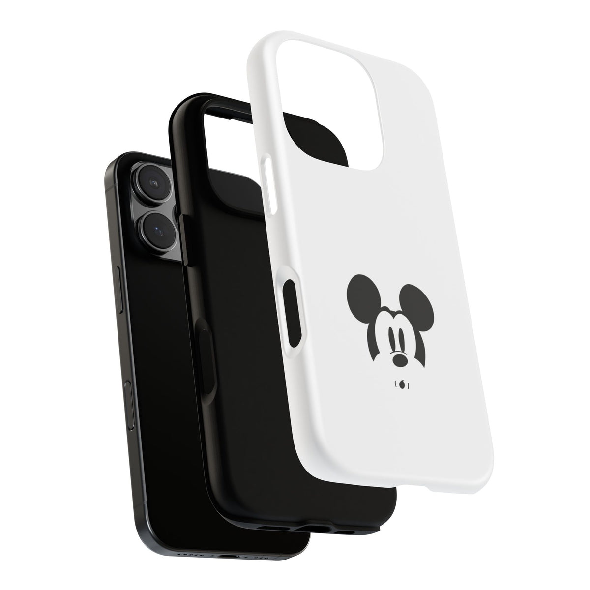 Mickey Face Phone Case - Minimal Cute Cartoon Protective Tough Case