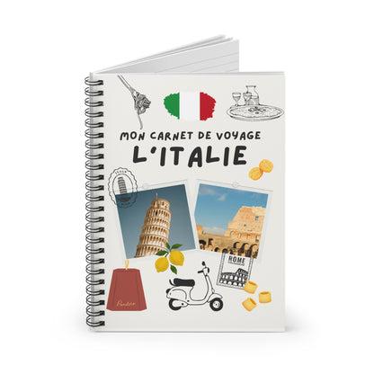 Italy Travel Notebook — "Mon Carnet de Voyage L'Italie" Spiral Journal