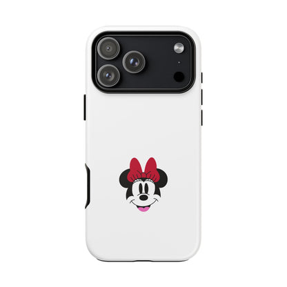 Minnie Mouse Tough Phone Case — Cute Red Bow Protective iPhone Cover