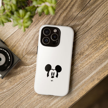 Mickey Face Phone Case - Minimal Cute Cartoon Protective Tough Case