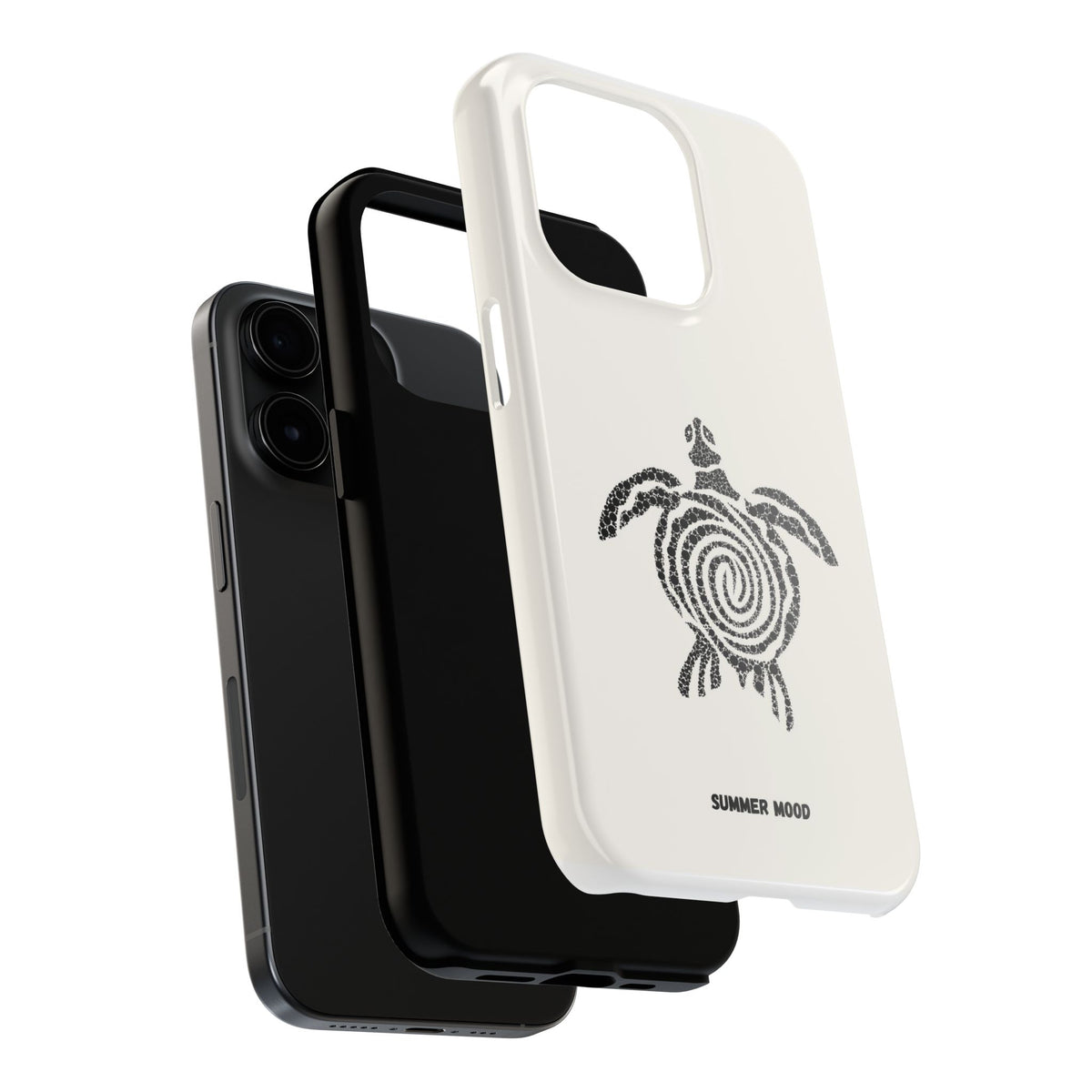 Turtle Spiral Tough Phone Case — "Summer Mood" Protective iPhone Cover