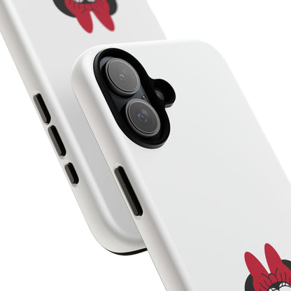 Minnie Mouse Tough Phone Case — Cute Red Bow Protective iPhone Cover