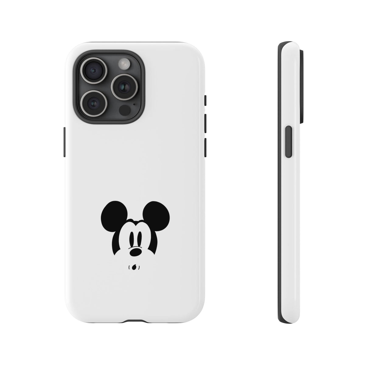 Mickey Face Phone Case - Minimal Cute Cartoon Protective Tough Case