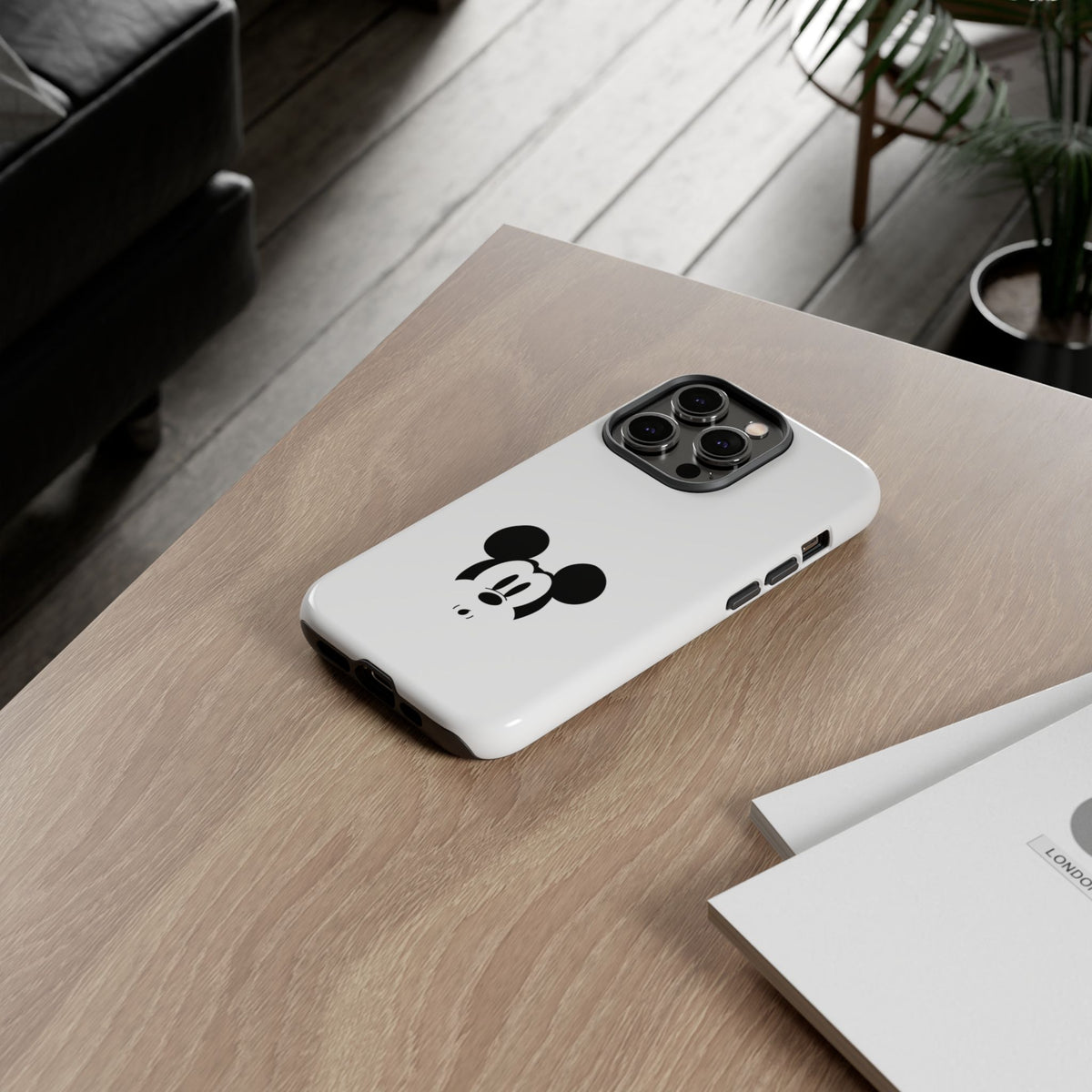 Mickey Face Phone Case - Minimal Cute Cartoon Protective Tough Case