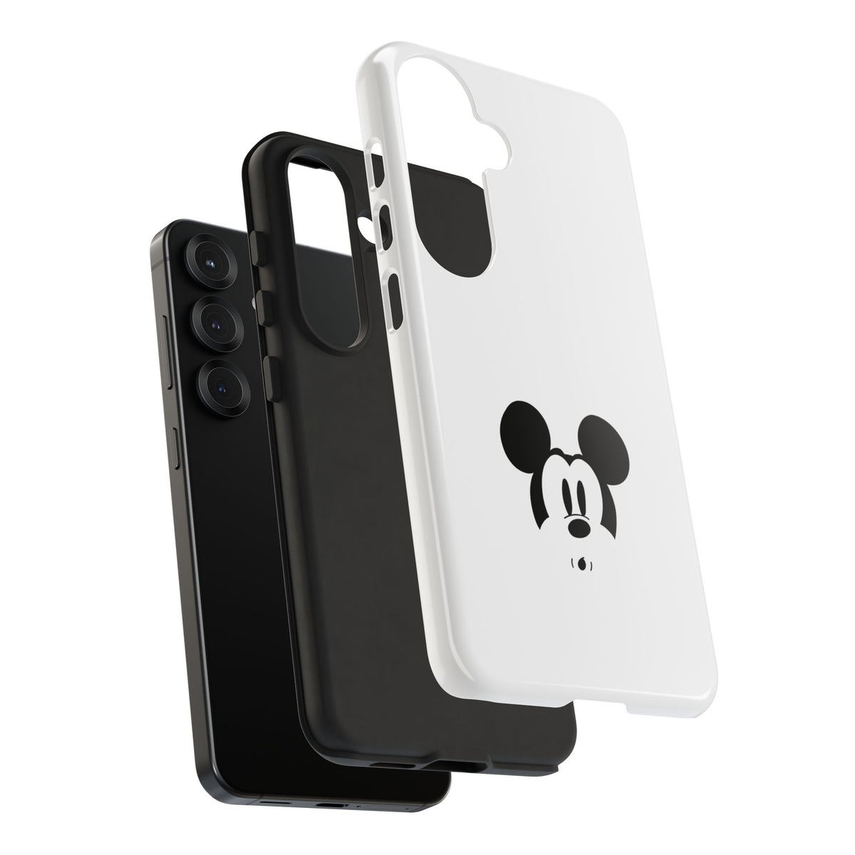 Mickey Face Phone Case - Minimal Cute Cartoon Protective Tough Case