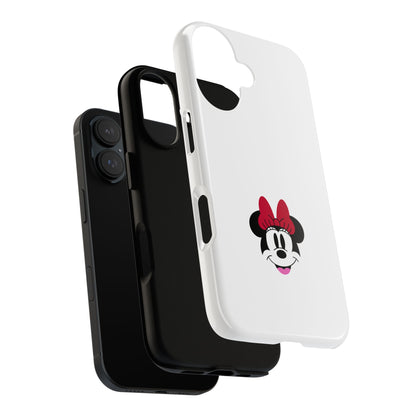 Minnie Mouse Tough Phone Case — Cute Red Bow Protective iPhone Cover