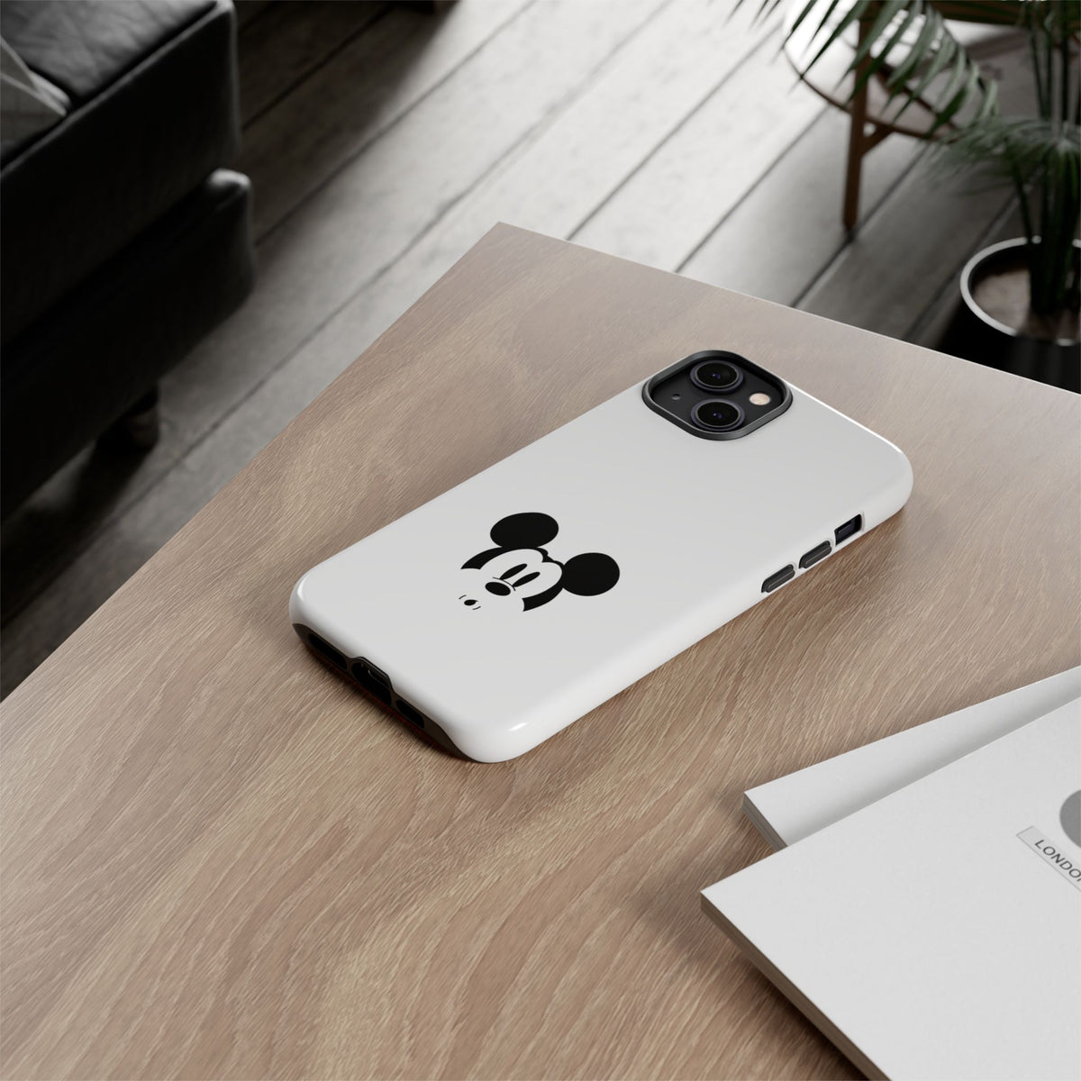 Mickey Face Phone Case - Minimal Cute Cartoon Protective Tough Case