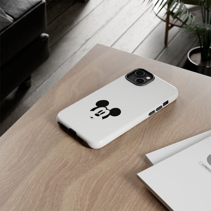 Mickey Face Phone Case - Minimal Cute Cartoon Protective Tough Case