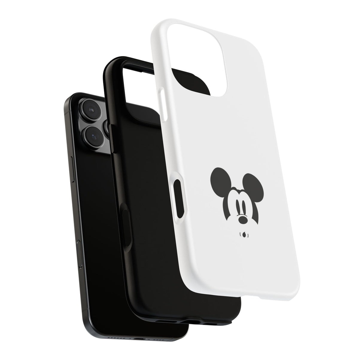 Mickey Face Phone Case - Minimal Cute Cartoon Protective Tough Case