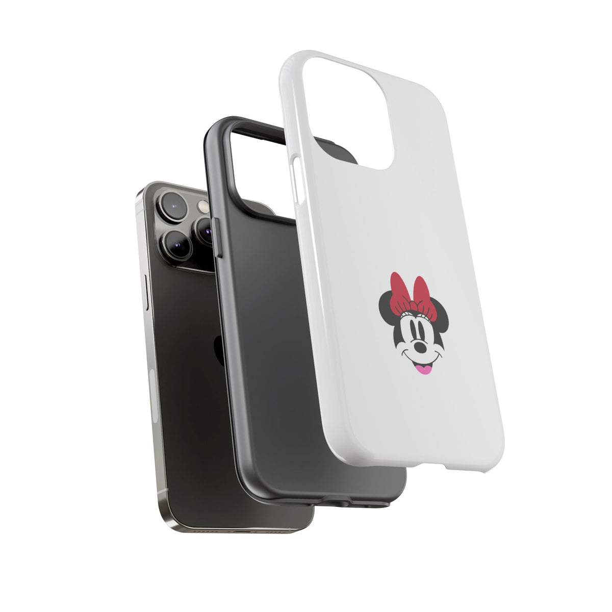Minnie Mouse Tough Phone Case — Cute Red Bow Protective iPhone Cover