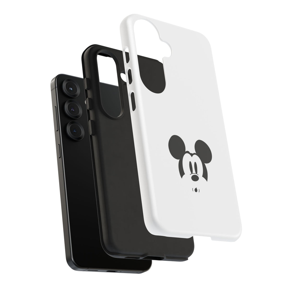 Mickey Face Phone Case - Minimal Cute Cartoon Protective Tough Case