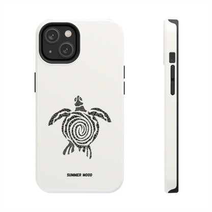 Turtle Spiral Tough Phone Case — "Summer Mood" Protective iPhone Cover