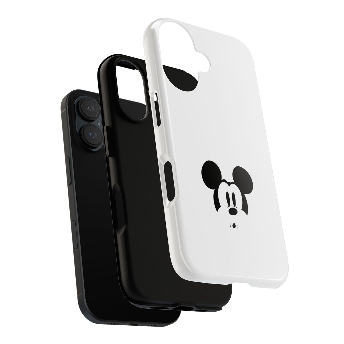 Mickey Face Phone Case - Minimal Cute Cartoon Protective Tough Case