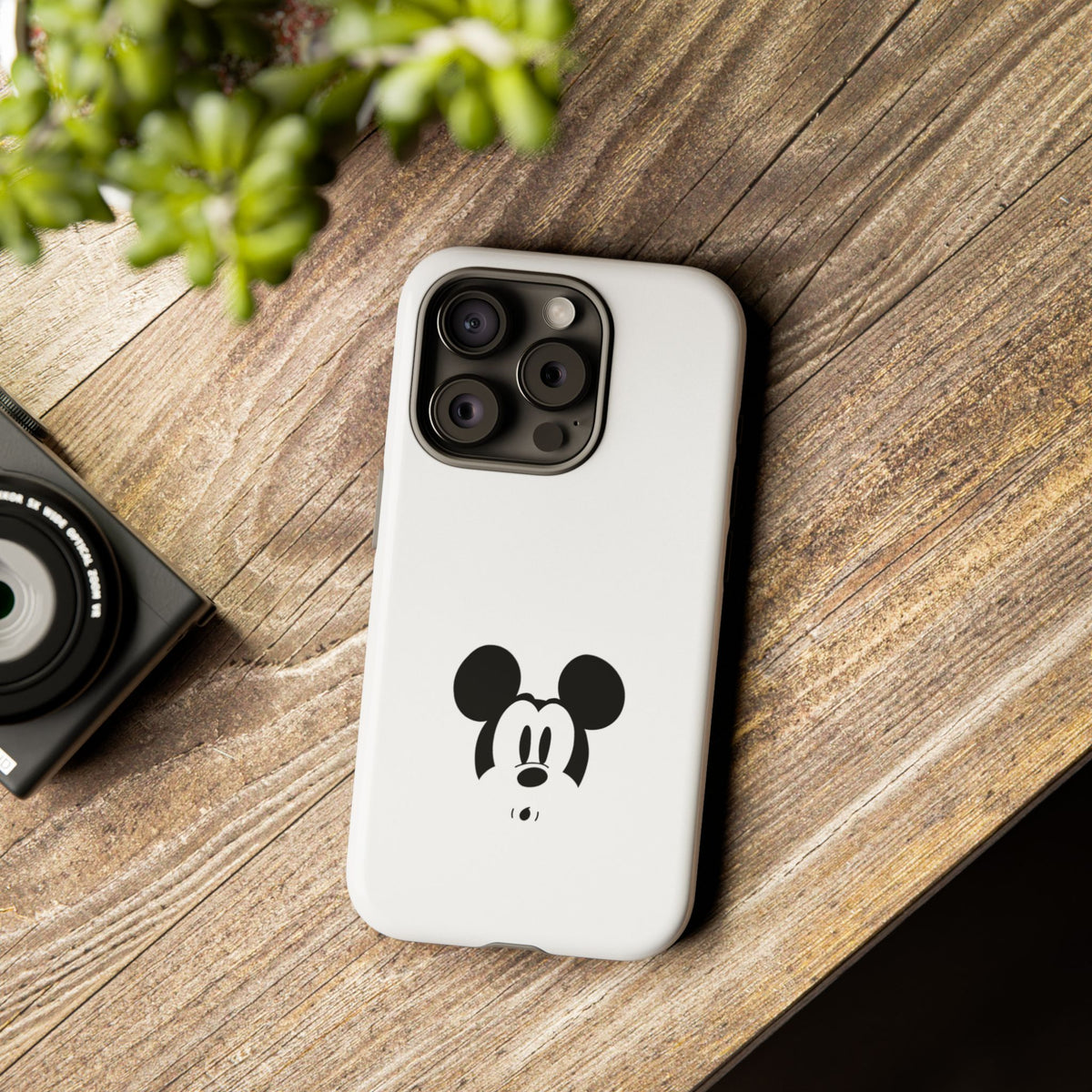 Mickey Face Phone Case - Minimal Cute Cartoon Protective Tough Case