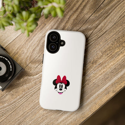 Minnie Mouse Tough Phone Case — Cute Red Bow Protective iPhone Cover