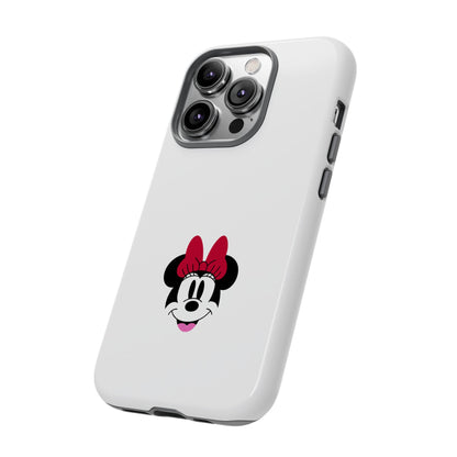 Minnie Mouse Tough Phone Case — Cute Red Bow Protective iPhone Cover