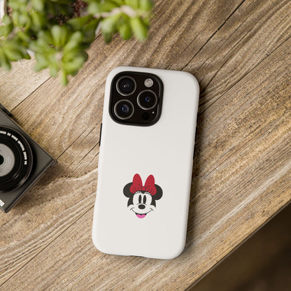 Minnie Mouse Tough Phone Case — Cute Red Bow Protective iPhone Cover