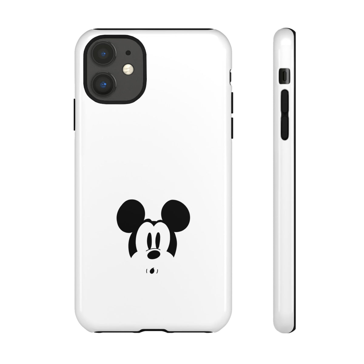 Mickey Face Phone Case - Minimal Cute Cartoon Protective Tough Case