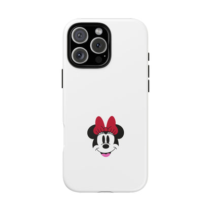 Minnie Mouse Tough Phone Case — Cute Red Bow Protective iPhone Cover