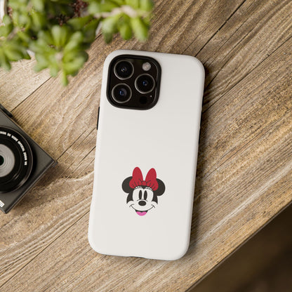 Minnie Mouse Tough Phone Case — Cute Red Bow Protective iPhone Cover