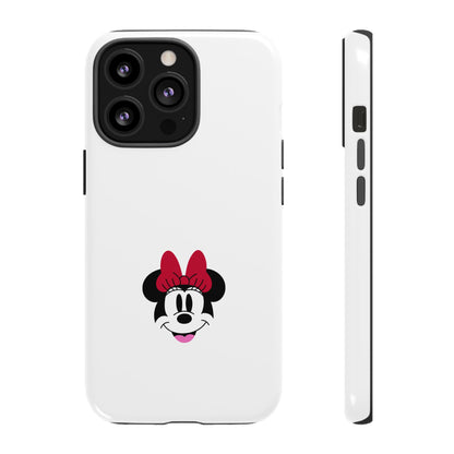 Minnie Mouse Tough Phone Case — Cute Red Bow Protective iPhone Cover