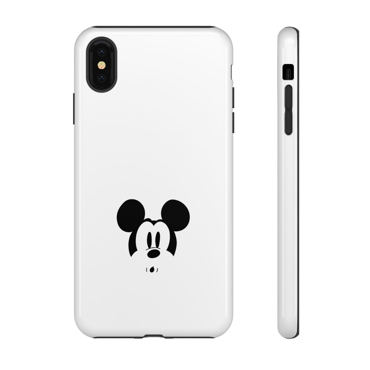 Mickey Face Phone Case - Minimal Cute Cartoon Protective Tough Case