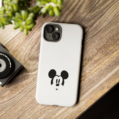 Mickey Face Phone Case - Minimal Cute Cartoon Protective Tough Case