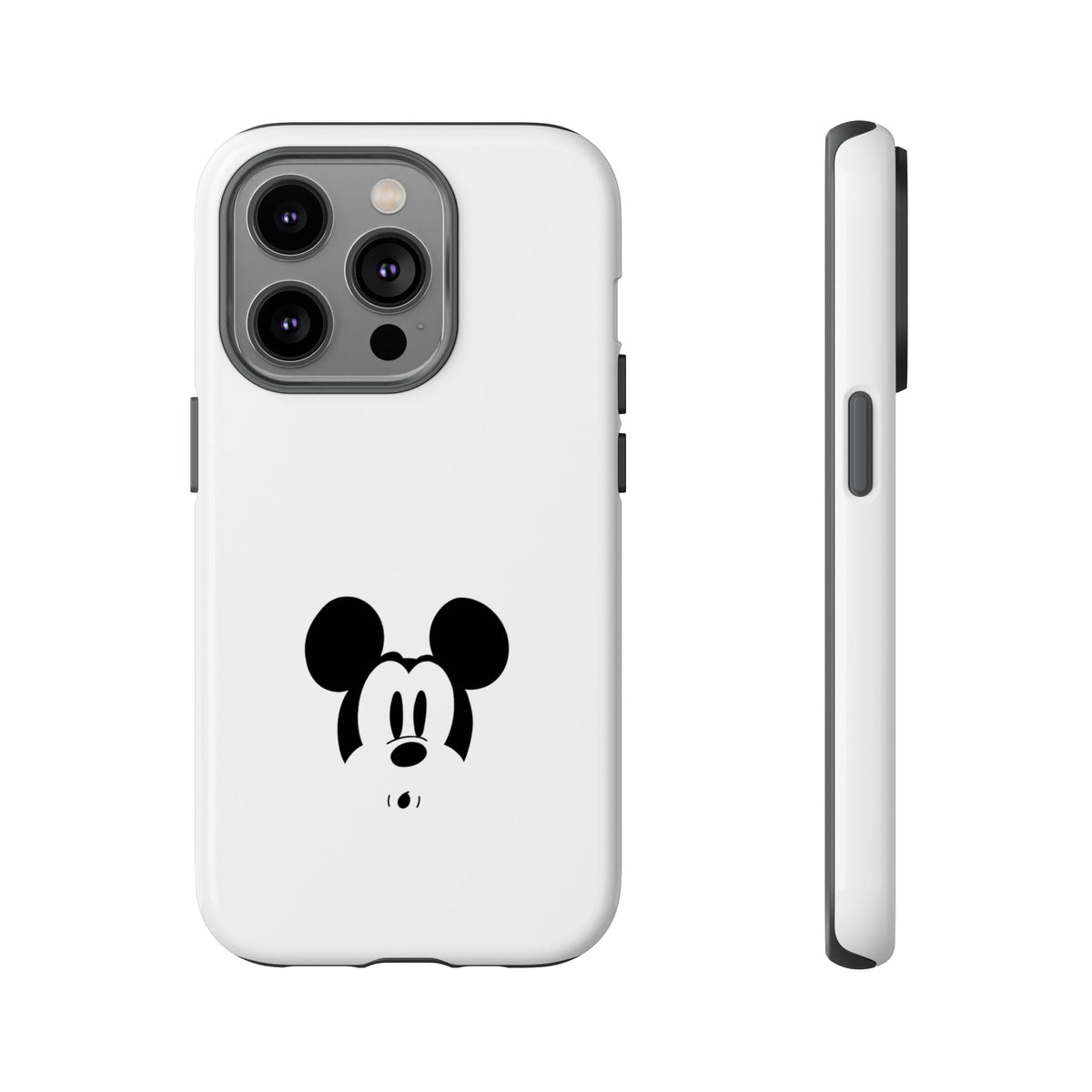 Mickey Face Phone Case - Minimal Cute Cartoon Protective Tough Case