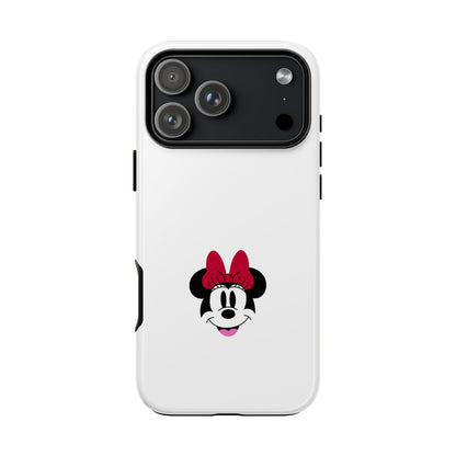 Minnie Mouse Tough Phone Case — Cute Red Bow Protective iPhone Cover