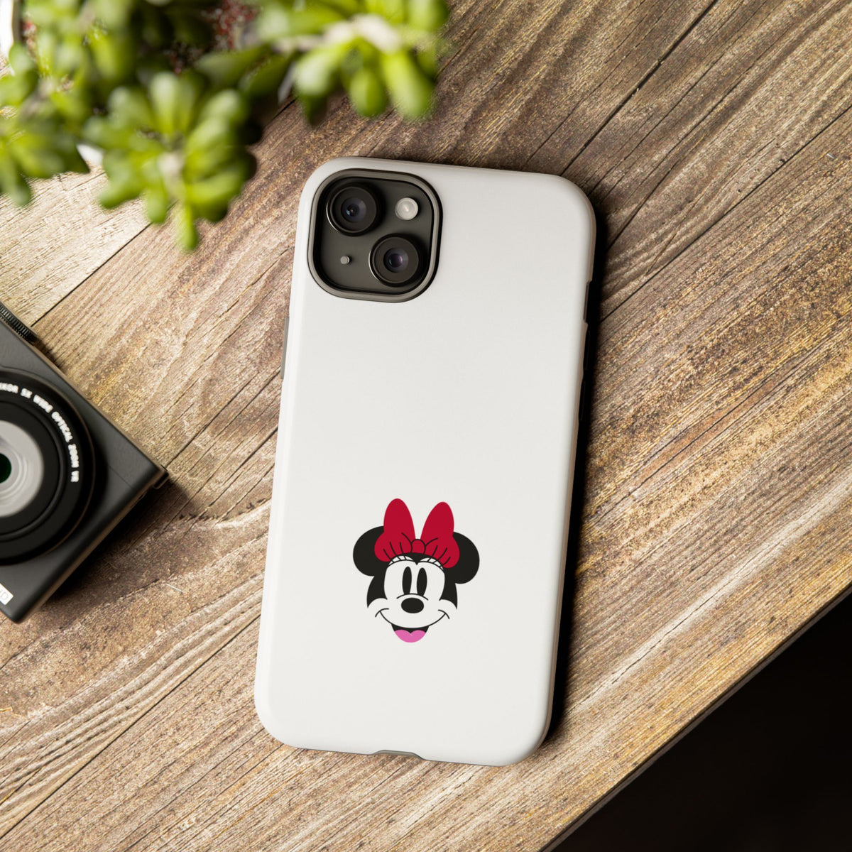 Minnie Mouse Tough Phone Case — Cute Red Bow Protective iPhone Cover
