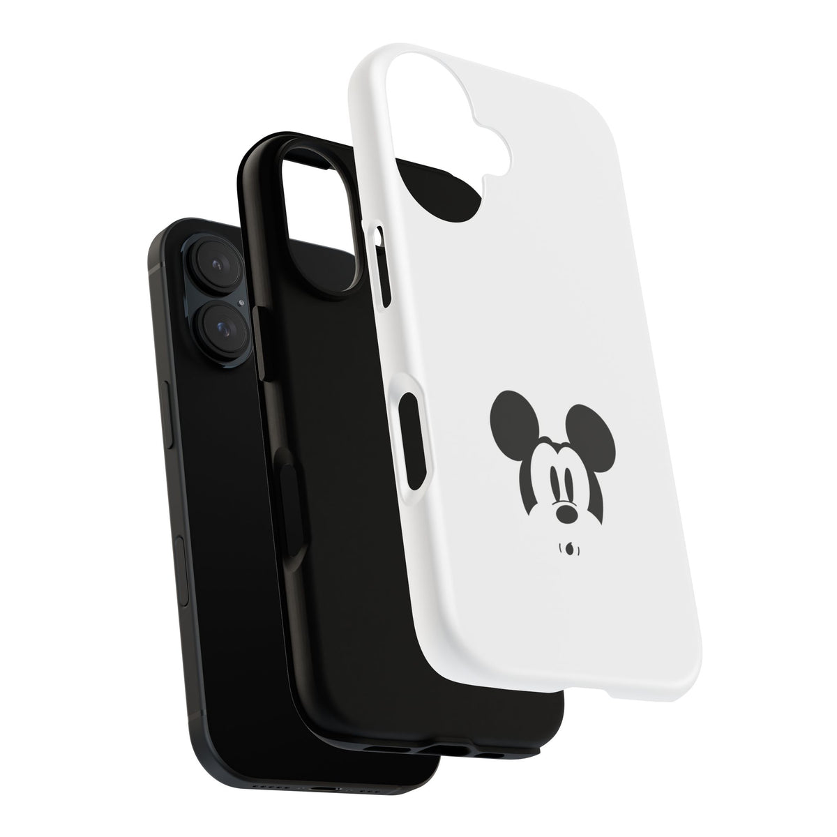 Mickey Face Phone Case - Minimal Cute Cartoon Protective Tough Case
